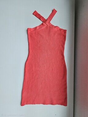 cult gaia shannon dress orange Cult Gaia Shannon Dress Orange Feathers Size XS/S